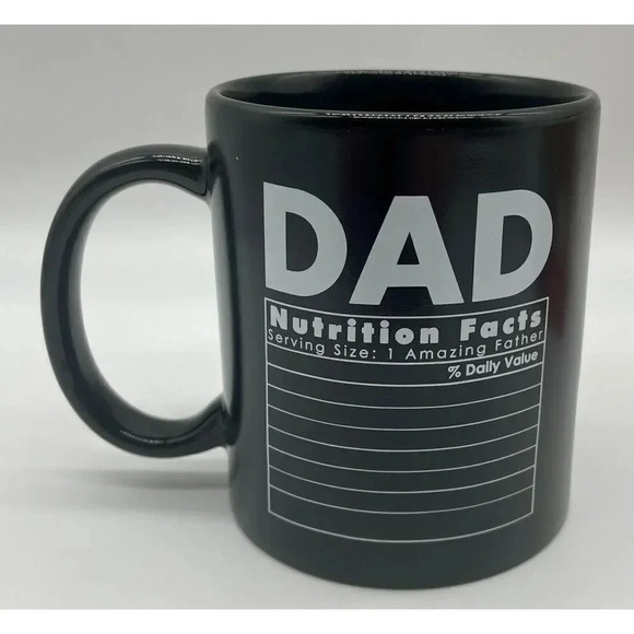 Heat Changing Worlds Best Dad Mug. 12oz Dad Nutrition Facts Funny Coffee Mug - Picture 4 of 12